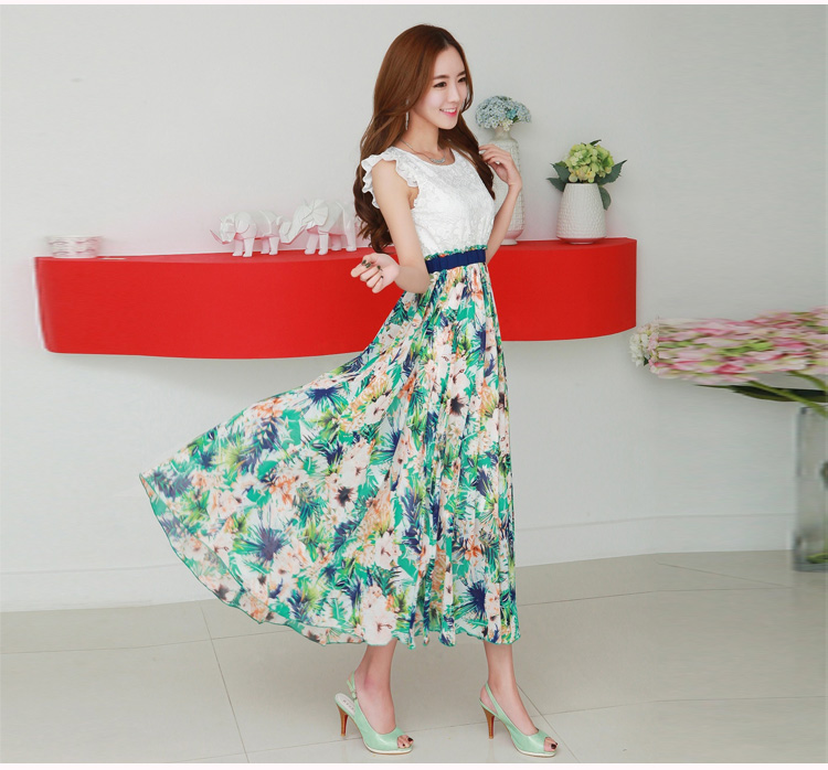 C.o.d. 2015 Summer new Korean irrepressible lace stitching 6 m value large chiffon gliding stamp long skirt temperament dresses purple XXL picture, prices, brand platters! The elections are supplied in the national character of distribution, so action, buy now enjoy more preferential! As soon as possible.