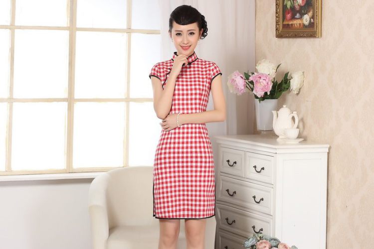 Nigeria, the Yau Ma Tei cotton retro checked short-sleeved qipao improved daily republic linen clothes summer dresses skirts D 0247 - A XXL pictures, price, brand platters! Elections are good character, the national distribution, so why buy now enjoy more preferential! Health