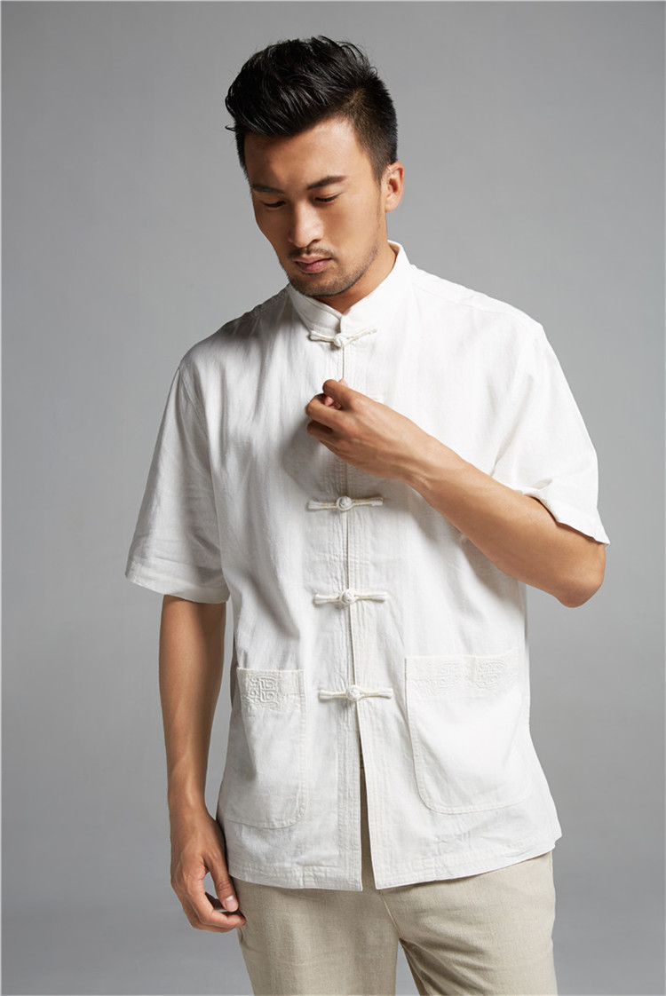 Fudo de hundreds of good cotton linen men Tang dynasty white short-sleeved shirt Chinese leisure men China wind 2015 summer that port embroidery XXXL picture, prices, brand platters! The elections are supplied in the national character of distribution, so action, buy now enjoy more preferential! As soon as possible.