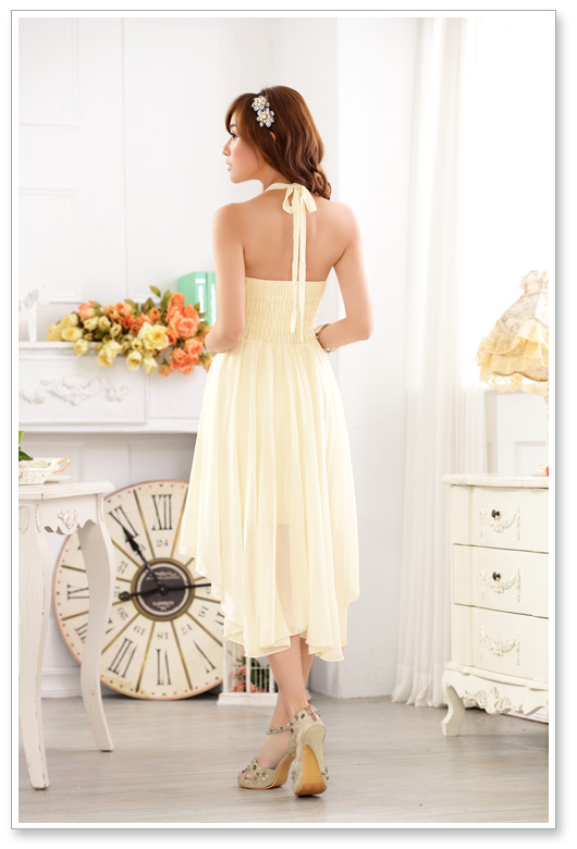 C.o.d. 2015 Summer new stylish temperament atmospheric aristocratic bare shoulders hang also elegant foutune show large chiffon dovetail dress dresses fruit green are code picture, prices, brand platters! The elections are supplied in the national character of distribution, so action, buy now enjoy more preferential! As soon as possible.