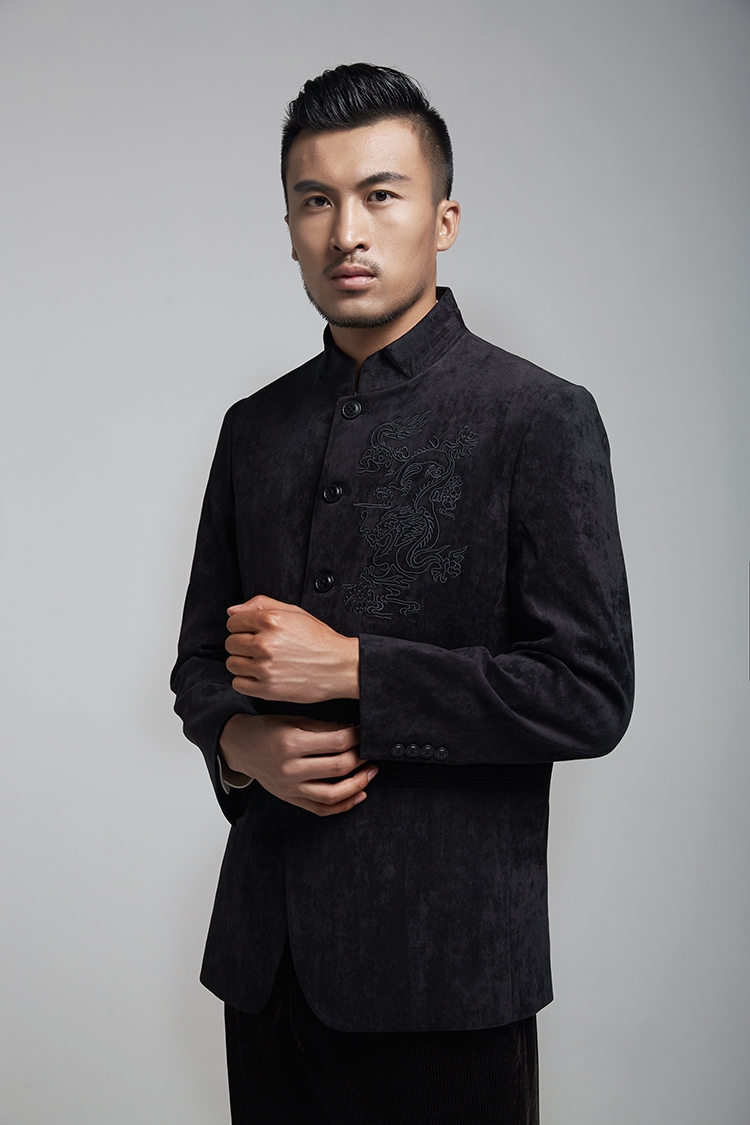 De Fudo Dragon High Tang dynasty men in spring and autumn 2015 Sau San jacket boutique Chinese shirt Chinese tunic China wind men black L picture, prices, brand platters! The elections are supplied in the national character of distribution, so action, buy now enjoy more preferential! As soon as possible.