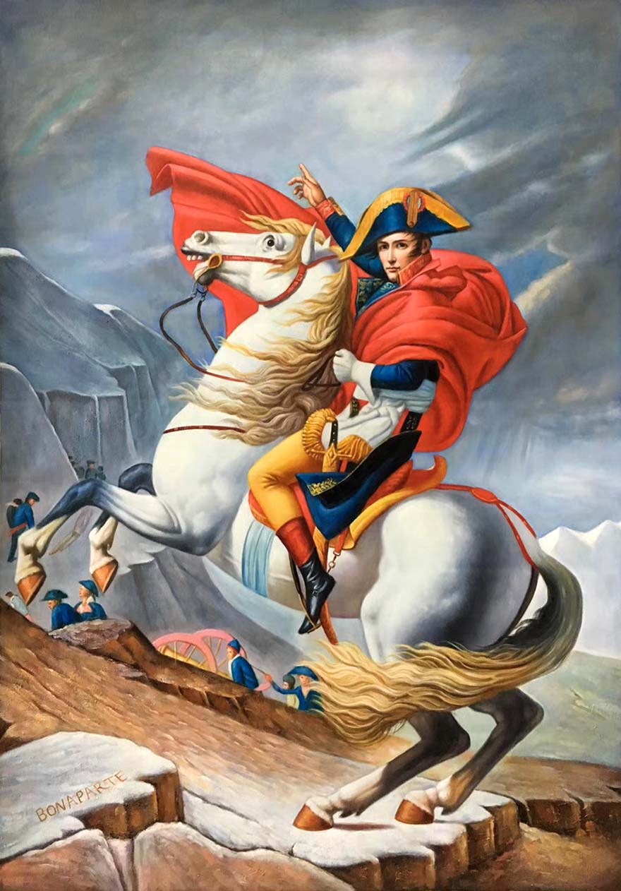 (临摹)路易大卫《拿破仑》大幅布面油画