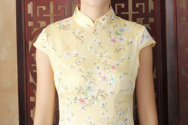 Mrs Ingrid sprawl economy 2015 ladies summer new cheongsam dress stylish improved Chinese floral retro short cheongsam dress as XXL pictures, price, brand platters! Elections are good character, the national distribution, so why buy now enjoy more preferential! Health