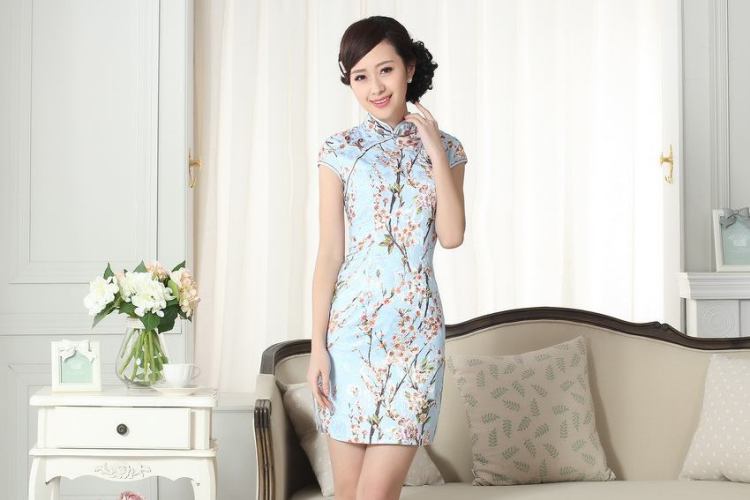 For Pont Sondé Diane new summer female jacquard cotton daily Chinese short sleeves cheongsam beauty short cheongsam picture color XXL pictures, price, brand platters! Elections are good character, the national distribution, so why buy now enjoy more preferential! Health