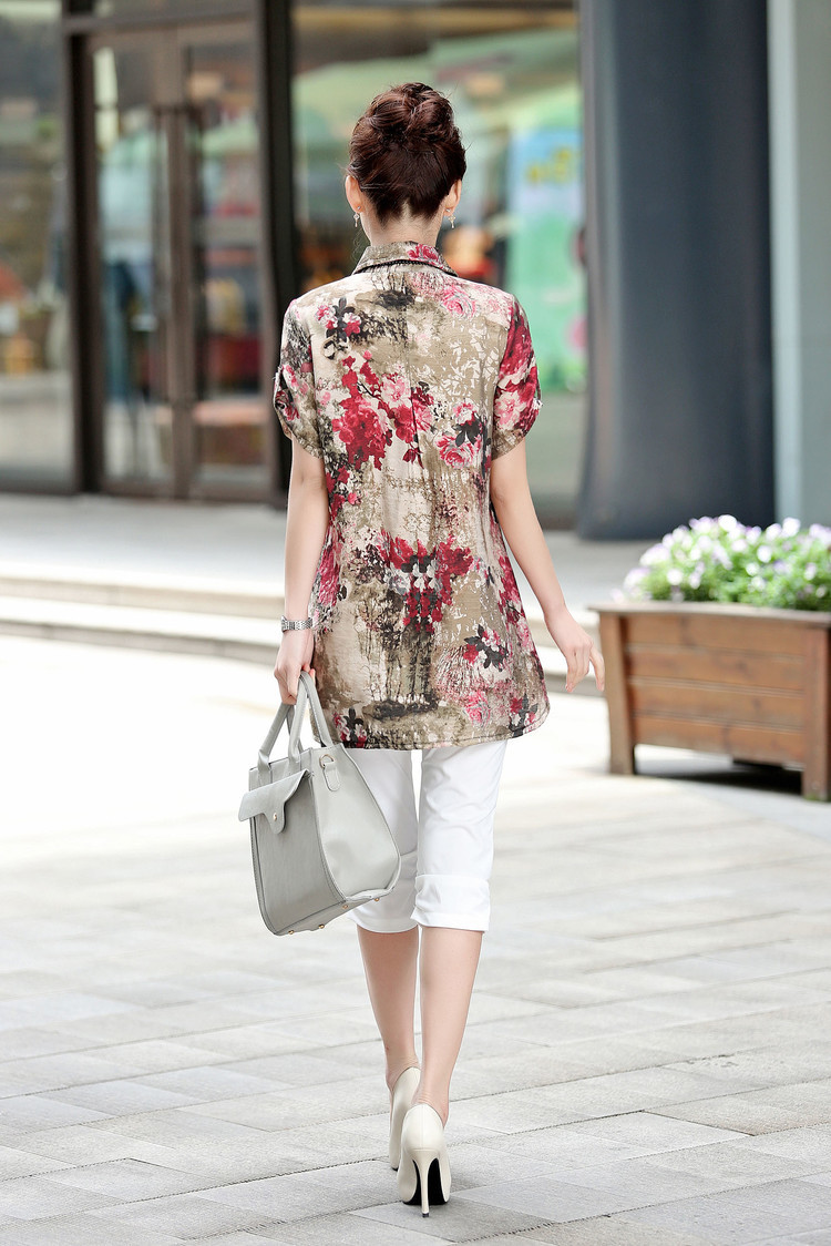 A pleasant, year, older women 2015 summer new Snow woven short sleeve loose stamp shirt large, mother load spring 538 ybl Orchid XXXL pictures, price, brand platters! Elections are good character, the national distribution, so why buy now enjoy more preferential! Health