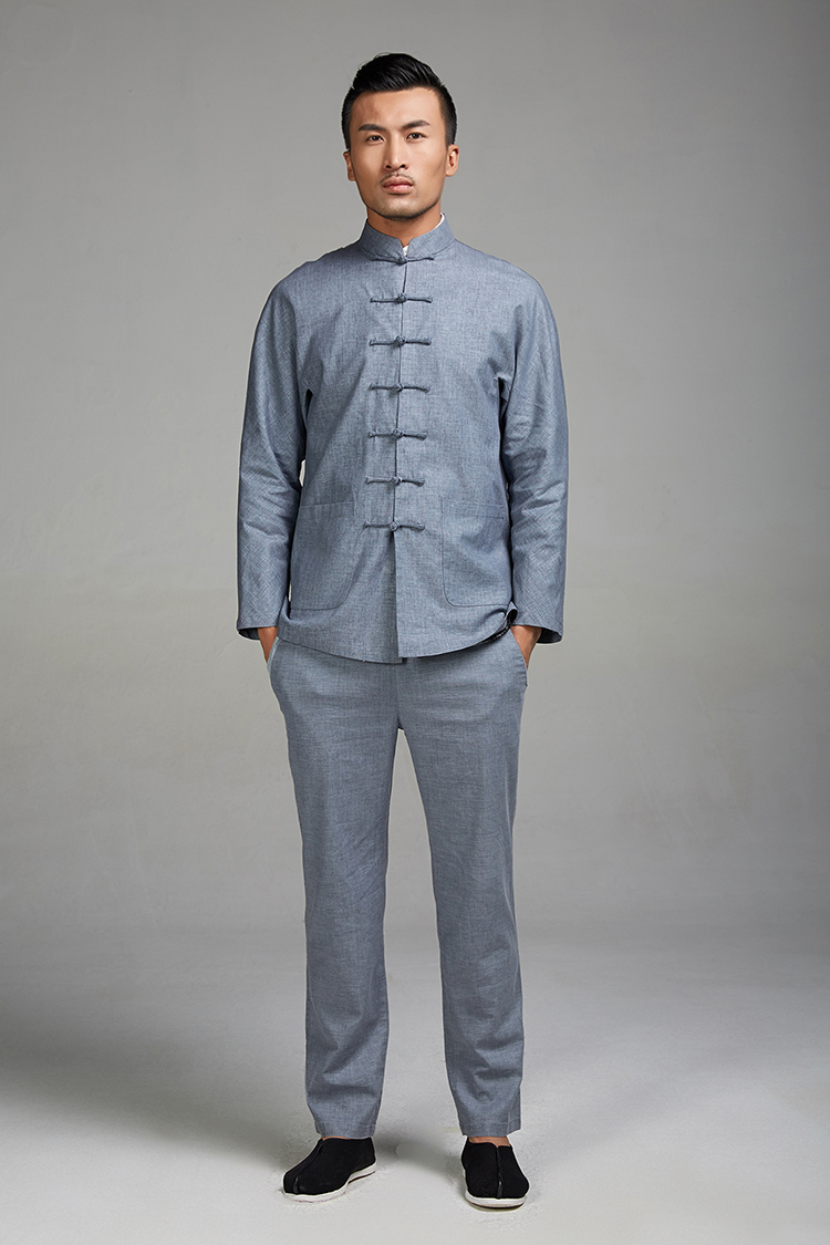 Fudo Aulacese Songs de 2015 new cotton linen china wind Men's Jackets Tang hand-tie of autumn and winter middle-aged men and father replacing Chinese clothing light blue XL Photo, prices, brand platters! The elections are supplied in the national character of distribution, so action, buy now enjoy more preferential! As soon as possible.