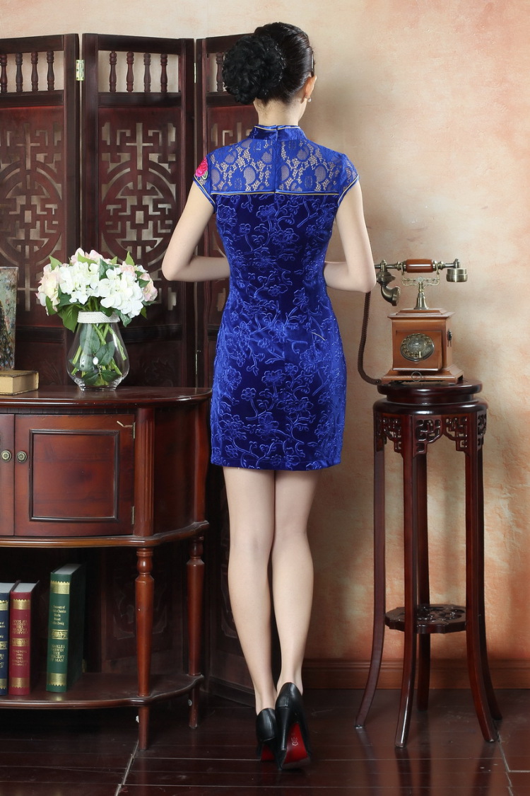 For Pont Sondé Diane summer new female lace cheongsam dress improved daily thin embroidered cheongsam D 0256 - B XXL pictures, price, brand platters! Elections are good character, the national distribution, so why buy now enjoy more preferential! Health