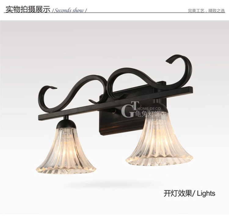 壁灯时尚欧式镜前灯具卧室灯卫生间灯壁灯饰B809-2(b) B809-2 双头