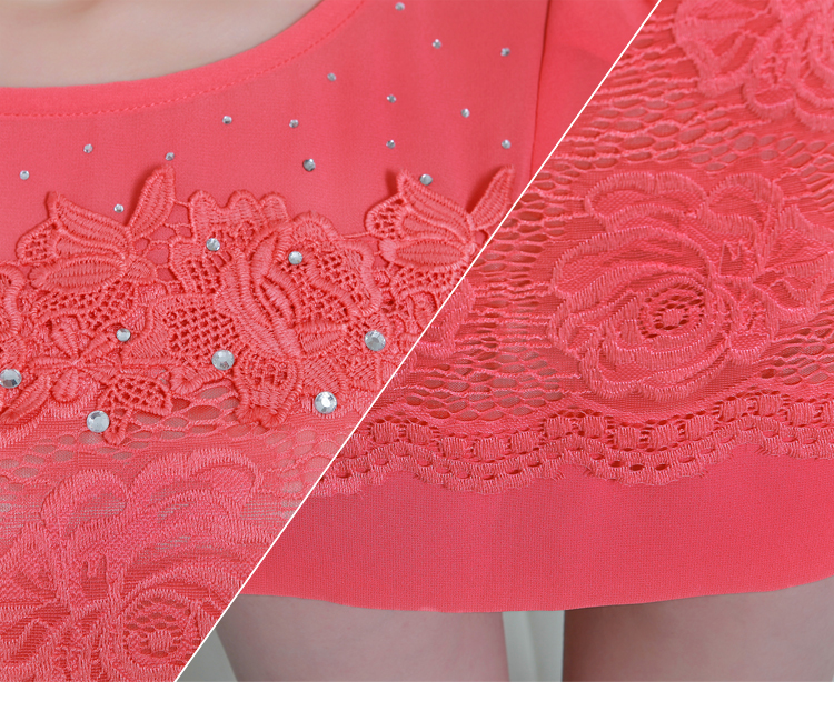 C.o.d. 2015 Summer new Korean fashion hot drill lace short-sleeved video thin elegant dresses watermelon red XL Photo, prices, brand platters! The elections are supplied in the national character of distribution, so action, buy now enjoy more preferential! As soon as possible.