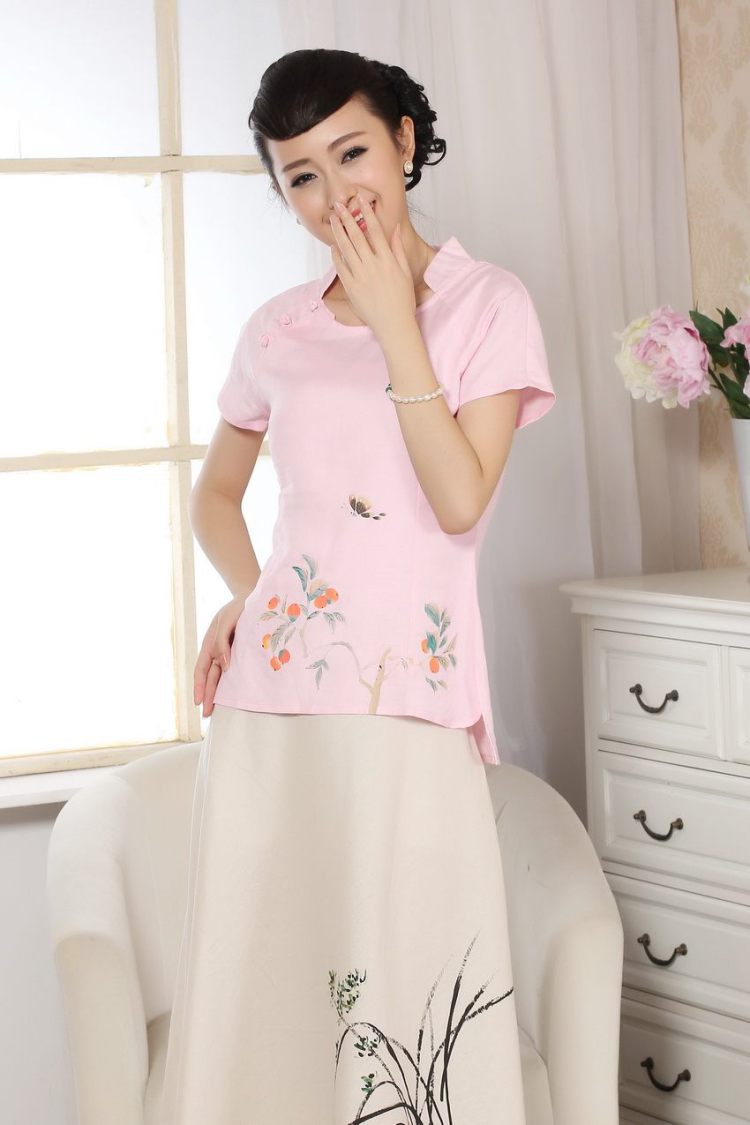 The frequency response, Ms. Tang Women's clothes summer T-shirt, cotton for the hand-painted Chinese Han-female improved Chinese short-sleeve picture color 2 XL pictures, price, brand platters! Elections are good character, the national distribution, so why buy now enjoy more preferential! Health