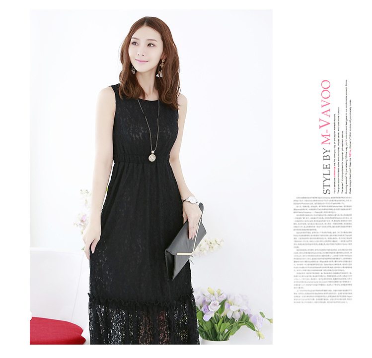 C.o.d. 2015 Summer new dresses sourcing Korean new summer, lace stylish look long skirt black XXXL picture, prices, brand platters! The elections are supplied in the national character of distribution, so action, buy now enjoy more preferential! As soon as possible.