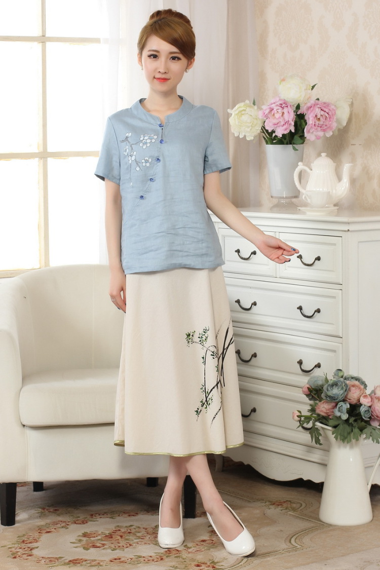 The frequency response, Ms. Tang Women's clothes summer wear T-shirt short-sleeved cotton the hand-painted shirt ethnic wind female picture color 2 XL pictures, price, brand platters! Elections are good character, the national distribution, so why buy now enjoy more preferential! Health