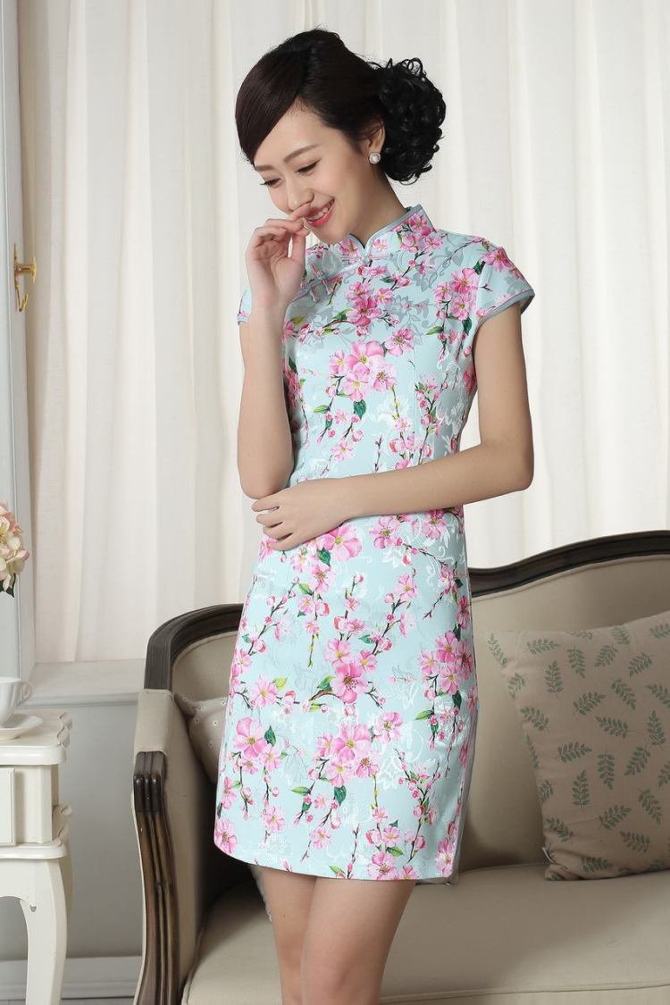 The broadband lady stylish jacquard cotton cultivating short cheongsam dress new Chinese qipao gown picture color 2 XL pictures, price, brand platters! Elections are good character, the national distribution, so why buy now enjoy more preferential! Health