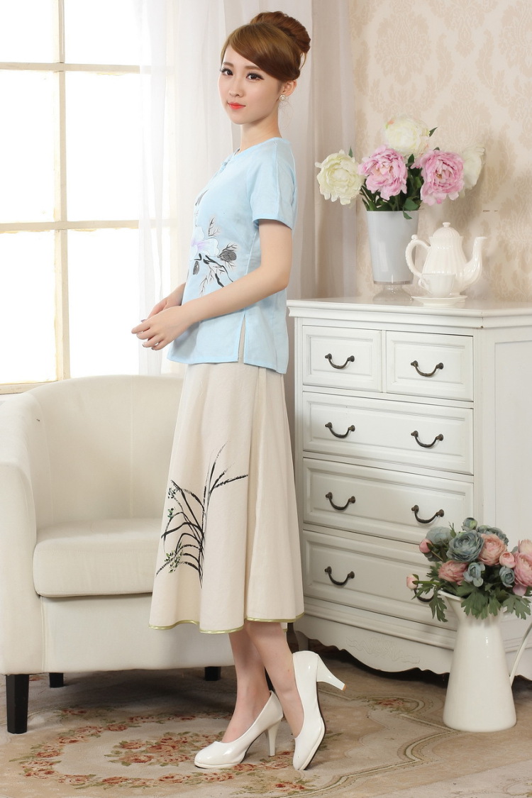 The frequency response, Ms. Tang Women's clothes summer wear T-shirt short-sleeved cotton the hand-painted shirt ethnic wind female picture color 2 XL pictures, price, brand platters! Elections are good character, the national distribution, so why buy now enjoy more preferential! Health