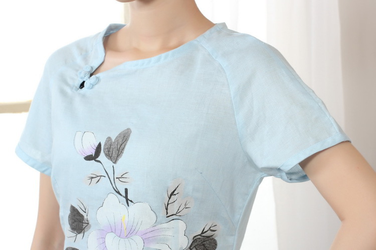 The frequency response, Ms. Tang Women's clothes summer wear T-shirt short-sleeved cotton the hand-painted shirt ethnic wind female picture color 2 XL pictures, price, brand platters! Elections are good character, the national distribution, so why buy now enjoy more preferential! Health