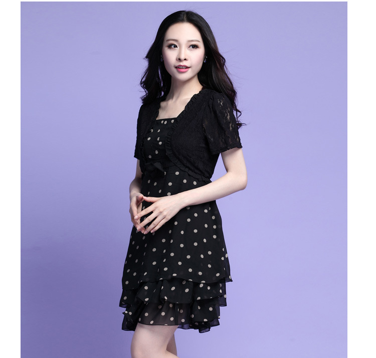 C.o.d. 2015 Summer new stylish casual temperament classic code women dot chiffon lace leave two garment bon bon skirt skirt black XXXXL cake picture, prices, brand platters! The elections are supplied in the national character of distribution, so action, buy now enjoy more preferential! As soon as possible.