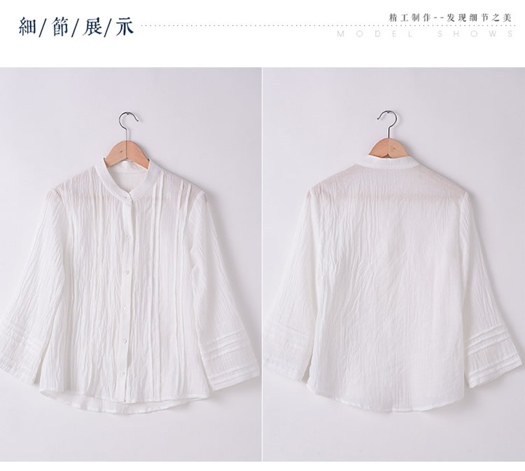 紫格子2015春夏新款衬衫女装休闲百搭衬衫女上衣R3027 白色 XL