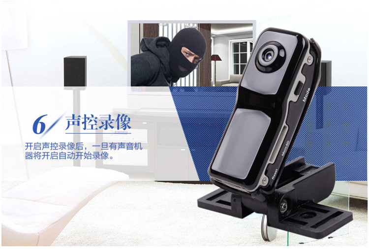 高清微型摄像机随身携带插卡式相机 声相同步微型监控摄像机 自拍摄像机迷你DV内置电池录音笔 HD55 内置电池 WIFI版 标配+32G卡
