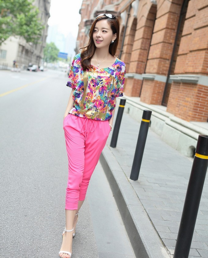 The beauty of the little foxes 2015 summer summer short-sleeve T-shirt 200 Jack thick sister Korean version 7 pants Leisure package of 8562 red XXXL pictures, price, brand platters! Elections are good character, the national distribution, so why buy now enjoy more preferential! Health