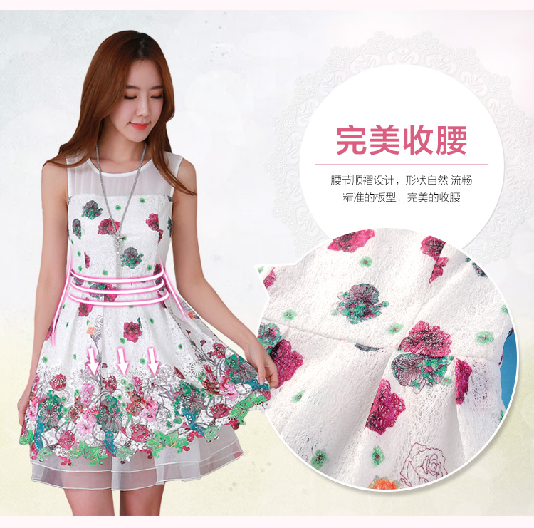 C.o.d. 2015 Summer new stylish classic Korean leisure temperament round-neck collar sleeveless lace positioning stamp stitching chiffon dresses purple XXL picture, prices, brand platters! The elections are supplied in the national character of distribution, so action, buy now enjoy more preferential! As soon as possible.
