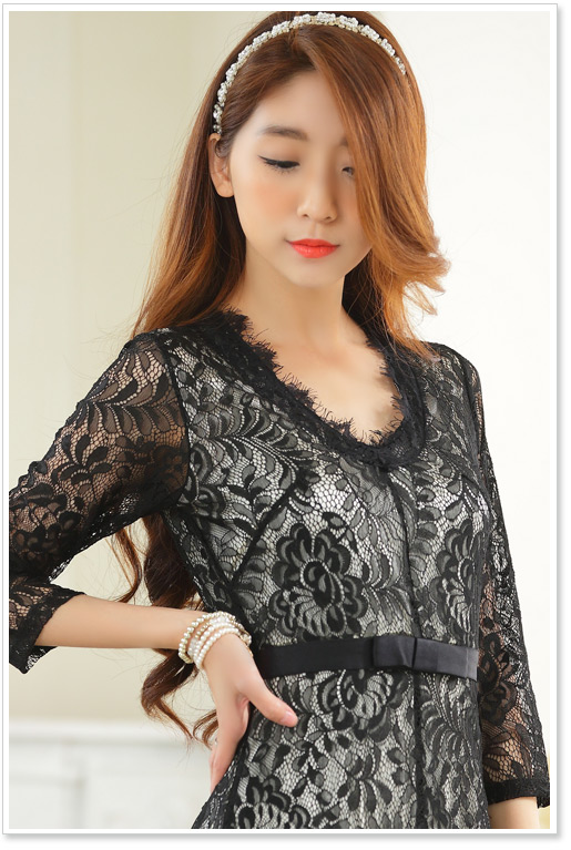 C.o.d. 2015 Summer new stylish look big atmospheric high-end lace sexy V-neck in long-sleeved large elegant dress dresses White XL Photo, prices, brand platters! The elections are supplied in the national character of distribution, so action, buy now enjoy more preferential! As soon as possible.