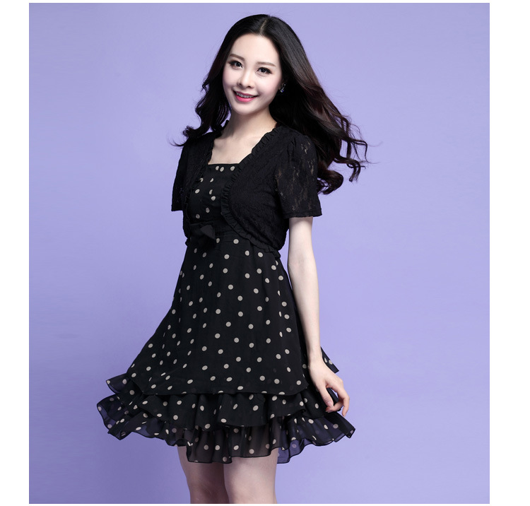 C.o.d. 2015 Summer new stylish casual temperament classic code women dot chiffon lace leave two garment bon bon skirt skirt black XXXXL cake picture, prices, brand platters! The elections are supplied in the national character of distribution, so action, buy now enjoy more preferential! As soon as possible.