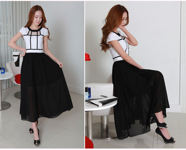 C.o.d. chiffon fat mm summer 2015, summer new Korean elegant graphics thin chiffon colored temperament unearthly knocked long skirt skirt black L picture, prices, brand platters! The elections are supplied in the national character of distribution, so action, buy now enjoy more preferential! As soon as possible.