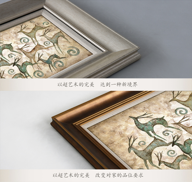 梵格 客厅装饰画现代简约餐厅挂画玄关画背景墙画欧式壁画油画 香槟色VCK011 120*80