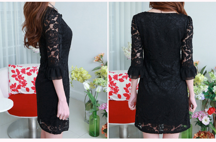 C.o.d. 2015 Summer new stylish casual stylish Korean classic irrepressible petals for Sau San temperament elegant lace dresses black M picture, prices, brand platters! The elections are supplied in the national character of distribution, so action, buy now enjoy more preferential! As soon as possible.