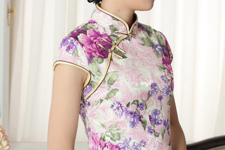 For Pont Sondé Diane new summer elegance Chinese qipao Chinese graphics thin short cheongsam picture color XXL pictures, price, brand platters! Elections are good character, the national distribution, so why buy now enjoy more preferential! Health