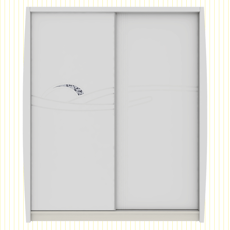亮彩 卧室家具 简约现代2门组合衣柜 推拉门板式移门大衣柜 衣橱 整体