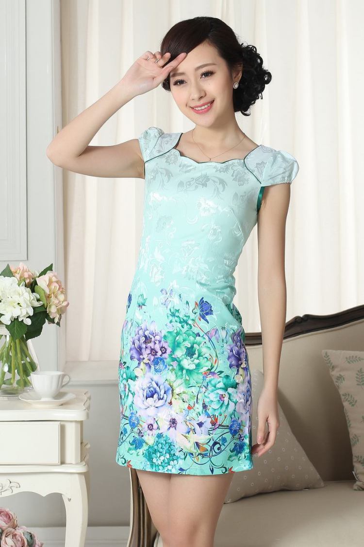 Nigeria, the female new ladies jacquard cotton elegance Chinese qipao new improved cheongsam dress picture color XXL pictures, price, brand platters! Elections are good character, the national distribution, so why buy now enjoy more preferential! Health