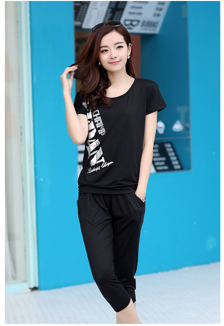 Colorful nickname Julia 2015 thick MM and indeed XL video thin package summer Korean sport and leisure two-piece dress thin black XXL pictures, price, brand platters! Elections are good character, the national distribution, so why buy now enjoy more preferential! Health