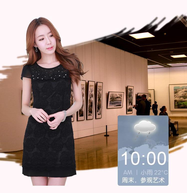 C.o.d. 2015 Summer new Korean fashion hot drill lace short-sleeved video thin elegant dresses watermelon red XL Photo, prices, brand platters! The elections are supplied in the national character of distribution, so action, buy now enjoy more preferential! As soon as possible.