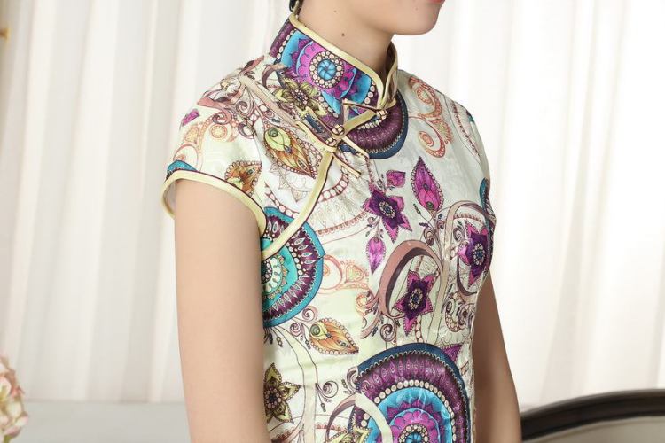 Nigeria, the lady stylish jacquard cotton cultivating short cheongsam dress new Chinese qipao gown picture color L pictures, price, brand platters! Elections are good character, the national distribution, so why buy now enjoy more preferential! Health