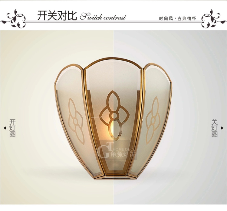 壁灯高雅欧式纯铜壁灯 床头灯过道镜前灯饰灯具NB8058(b) NB8058-01
