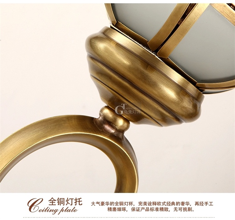 美式壁灯全铜壁灯 欧式壁灯美式地中海简约床头灯双头壁灯NB8530<a>