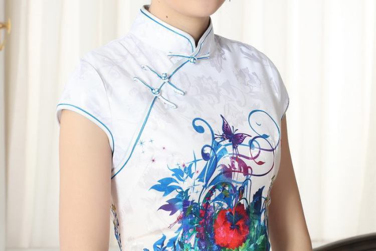 The broadband lady stylish jacquard cotton cultivating short cheongsam dress new Chinese qipao gown picture color 2 XL pictures, price, brand platters! Elections are good character, the national distribution, so why buy now enjoy more preferential! Health