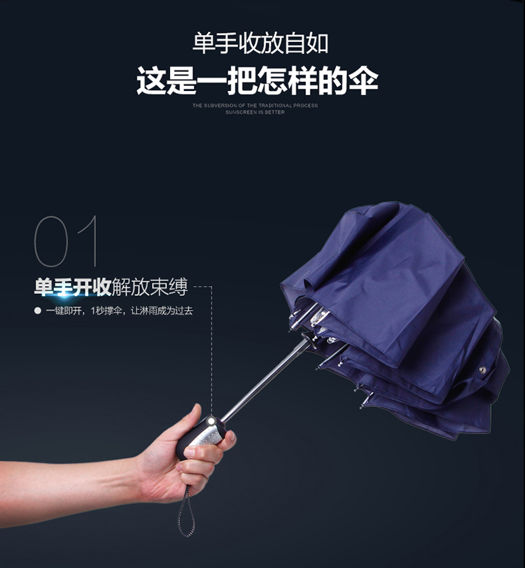 
                                        天堂伞雨伞折叠全自动三折伞男女强力拒水3331E碰自开自收自动伞 升级款黑胶黑色                