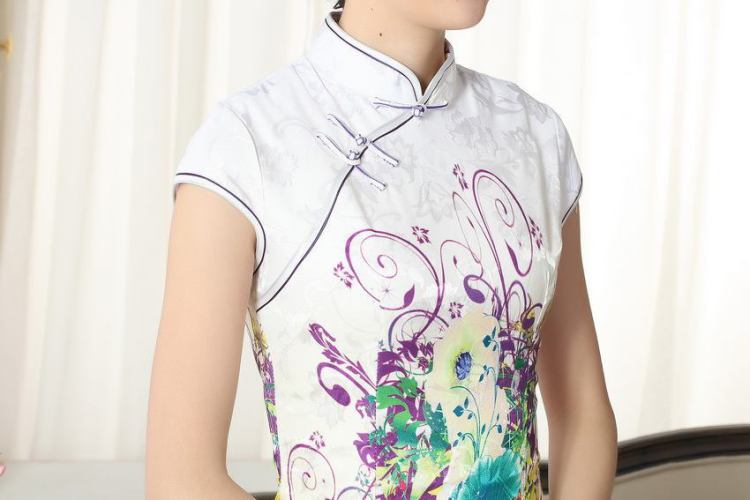 The broadband lady stylish jacquard cotton cultivating short cheongsam dress new Chinese qipao gown picture color 2 XL pictures, price, brand platters! Elections are good character, the national distribution, so why buy now enjoy more preferential! Health