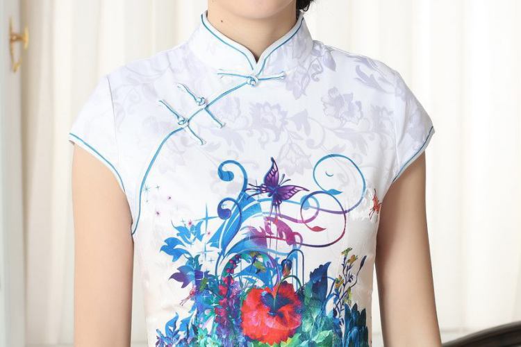 The broadband lady stylish jacquard cotton cultivating short cheongsam dress new Chinese qipao gown picture color 2 XL pictures, price, brand platters! Elections are good character, the national distribution, so why buy now enjoy more preferential! Health