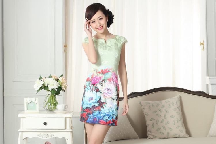 The broadband new summer elegance Chinese qipao improved graphics thin short cheongsam picture color 2 XL pictures, price, brand platters! Elections are good character, the national distribution, so why buy now enjoy more preferential! Health