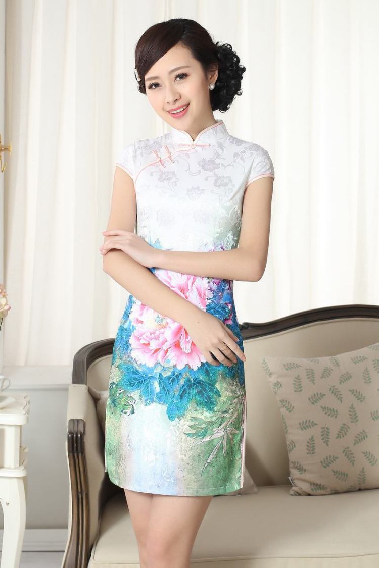 Nigeria, the new summer elegance Chinese qipao Chinese graphics thin short cheongsam picture color XXL pictures, price, brand platters! Elections are good character, the national distribution, so why buy now enjoy more preferential! Health