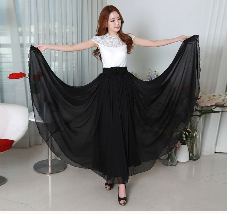 C.o.d. chiffon fat mm summer 2015, summer new third through, double-decker temperament chiffon skirt 10 m large gliding Bohemia long skirt black XXXL picture, prices, brand platters! The elections are supplied in the national character of distribution, so action, buy now enjoy more preferential! As soon as possible.