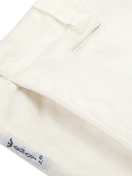 NI JEANS阿玛尼白色苎麻纤维材质<em>男士阔腿</em>休