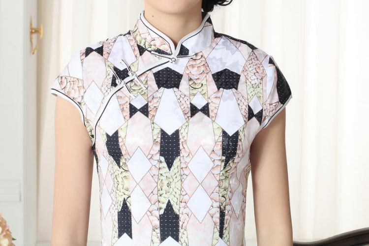 For Pont Sondé Diane new summer elegance Chinese qipao Chinese graphics thin short cheongsam picture color XXL pictures, price, brand platters! Elections are good character, the national distribution, so why buy now enjoy more preferential! Health