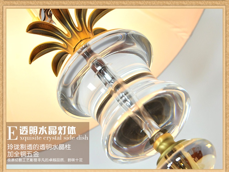 落地灯欧式奢华全铜水晶落地灯LED 客厅书房卧室落地灯L30
