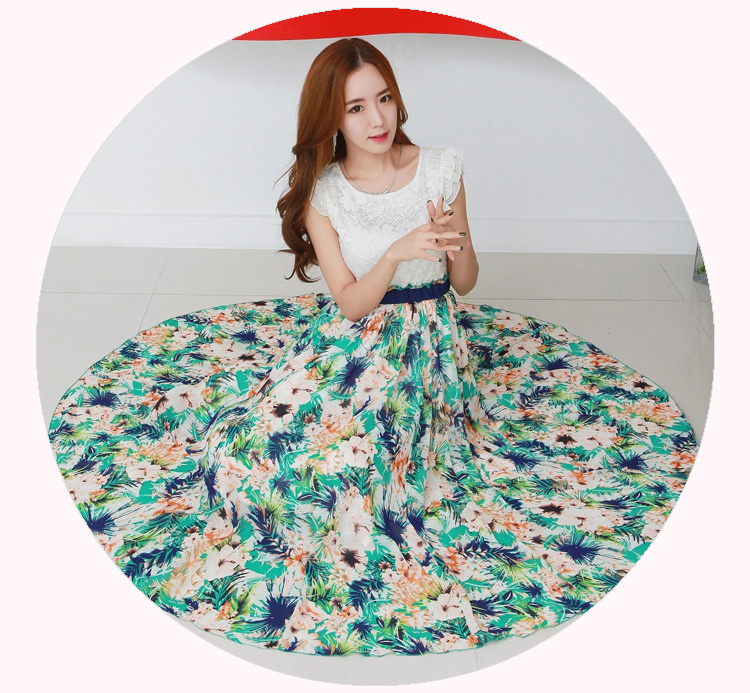 C.o.d. 2015 Summer new Korean irrepressible lace stitching 6 m value large chiffon gliding stamp long skirt temperament dresses purple XXL picture, prices, brand platters! The elections are supplied in the national character of distribution, so action, buy now enjoy more preferential! As soon as possible.