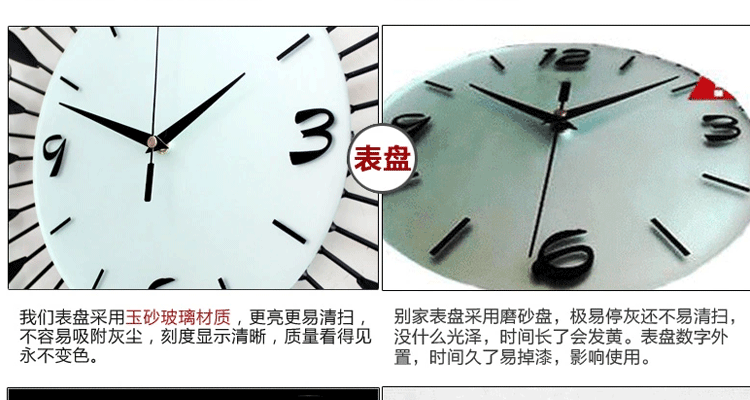 微品多新款 大号挂钟时尚钟表客厅时钟闪钻创意静音石英钟欧式现代艺术表创意实用礼品送礼 60CM送墙贴+电池礼包