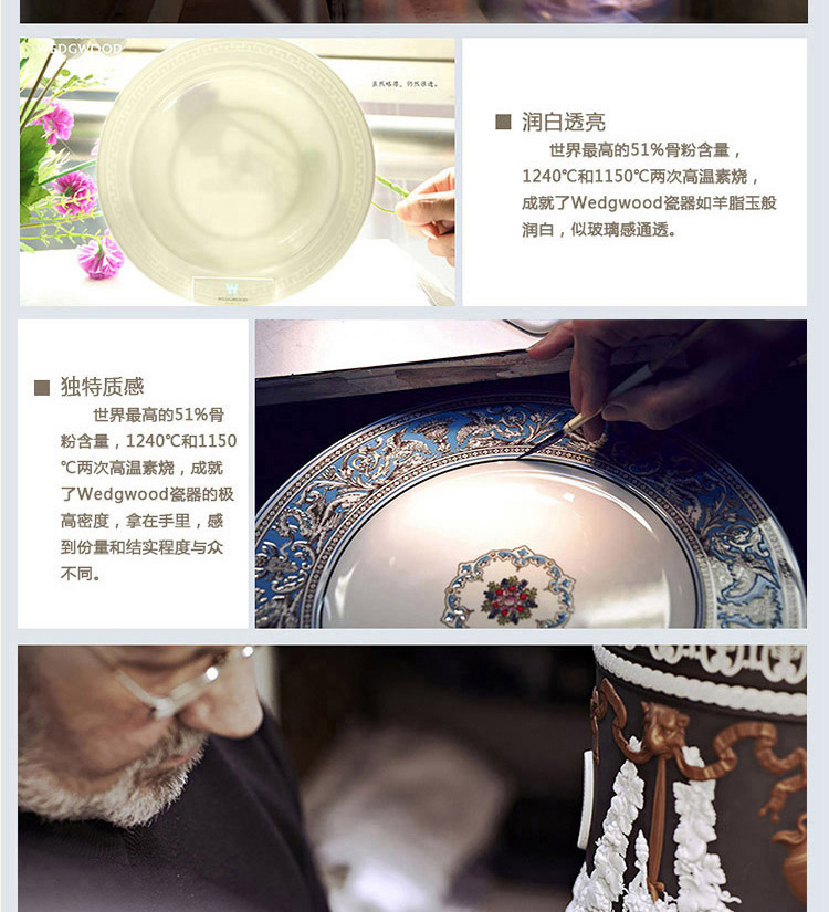 Wedgwood Cornucopia  丰饶之角黑边20cm平盘单只装